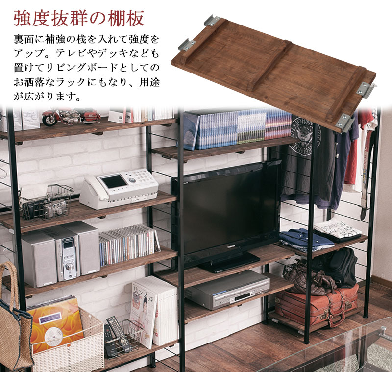 Radi ラディシリーズ　突っ張り壁面間仕切りラック幅60×奥行30用棚板　2枚組　ブラ...