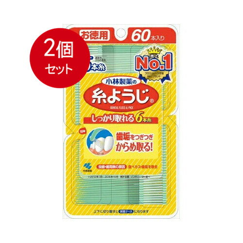 2個まとめ買い 小林製薬 糸ようじ お徳用 60本入メール便送料無料 ×2個セット