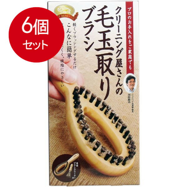 6個まとめ買い クリーニング屋さんの毛玉取りブラシ 専用ブラシクリーナー付送料無料 × 6個セット