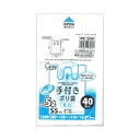 ジャパックス PR26W 手付ポリ袋SS約5L乳白40枚 メール便送料無料
