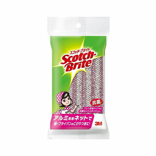 乐天商城 - スリーエムジャパンスコッチ抗菌アルミネットNT−02K【3個までメール便、他商品と同梱不可】 台所消耗品 たわし・ふきん