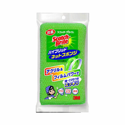 スリーエムジャパンスコッチブライトハイブリッドネットグリーン【6個までメール便、他商品と同梱不可..