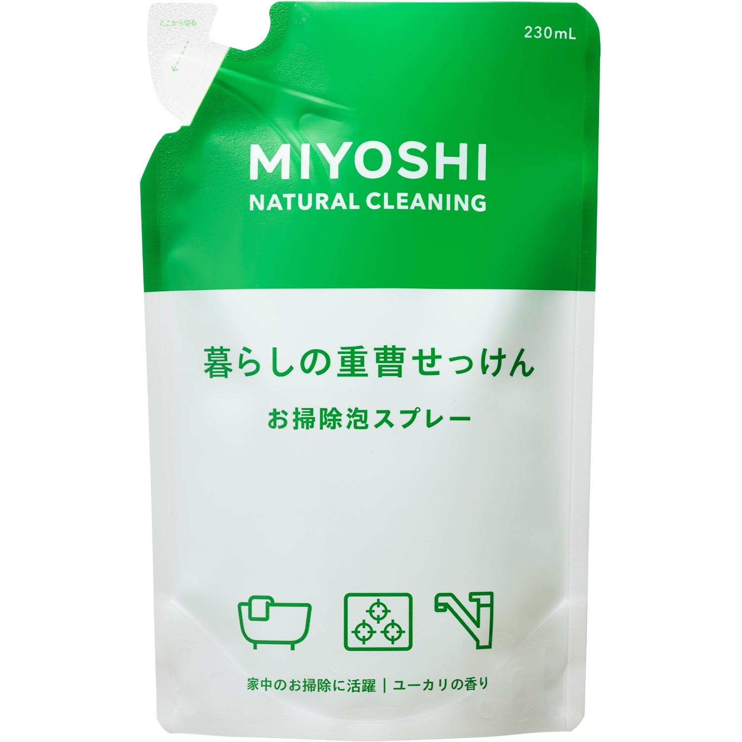 6個まとめ買い ミヨシ石鹸 暮らしの重曹せっけん 泡スプレー リフィル 送料無料 × 6個セット 台所洗剤 ..