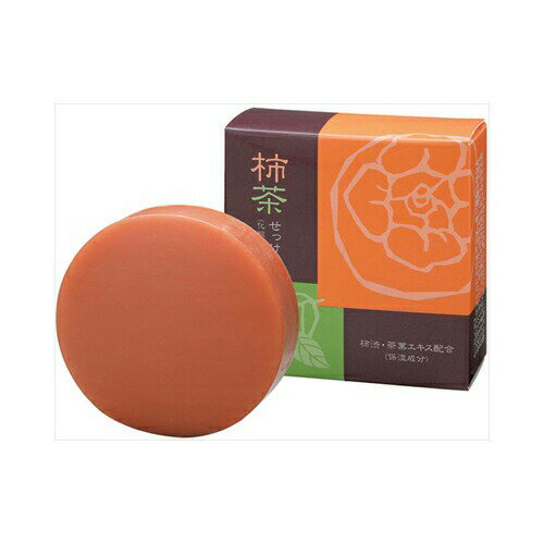 地の塩社 柿茶石けん 80G スキンケア 浴用