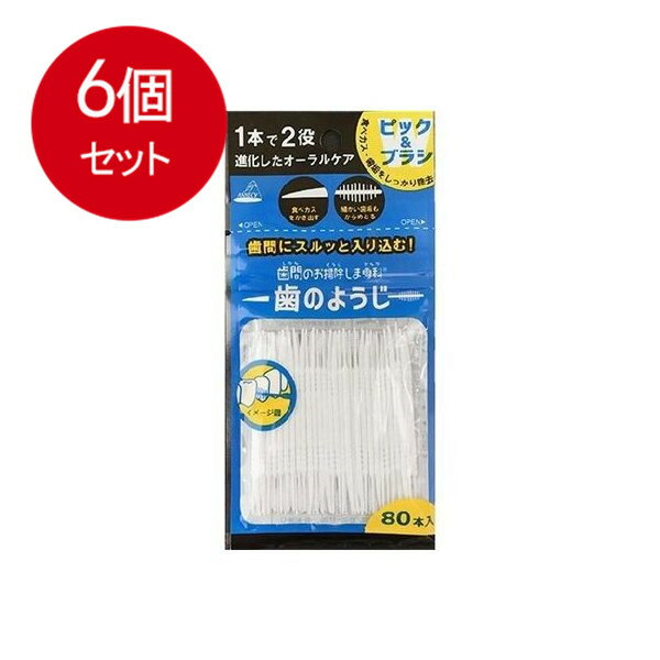 6個まとめ買い アヌシ 歯間のお掃除しま専科 歯のようじ OB-807 80本入 メール便送料無料 × 6個セット