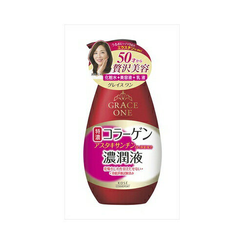 容量：230ML50代の肌を考えてつくられた、みずみずしいのにコクがあるミルク状の濃潤液。化粧水＋美容液＋乳液の3役で乾燥から肌をまもります。50歳からの肌のために。1品で贅沢エイジングケア！JANCODE：4971710382471ブランド：コーセーコスメポート産地：日本区分：化粧品、基礎化粧品広告文責:創創株式会社　TEL:0368769219