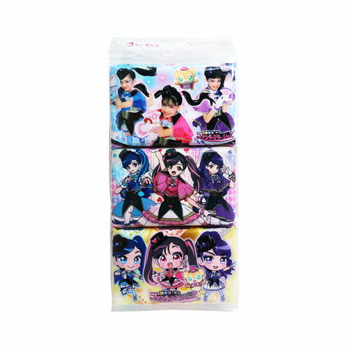 ひみつ×戦士 ファントミラージュ! 水に流せるポケットティシュ 16枚(8組)×6個入　メール便送料無料