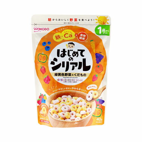 個装サイズ：160X225X90mm個装重量：約49g内容量：40gほんのりやさしい甘さのやわらかリング♪【名称】朝食シリアル【原材料】にんじん・トマト・かぼちゃ・パプリカパフ(米粉(米(国産))、オーツ麦粉、水溶性食物繊維、にんじん粉末、...