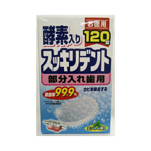 スッキリデント部分入れ歯洗浄剤120錠　送料無料