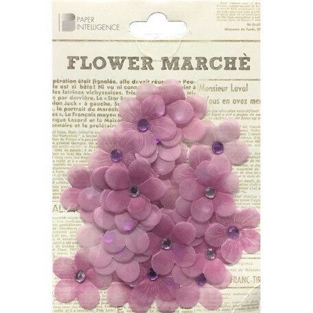 【Paper Intelligence/ペーパーインテリジェンス】 フラワーマルシェ ヴェラムビジュー パープル(4108611)