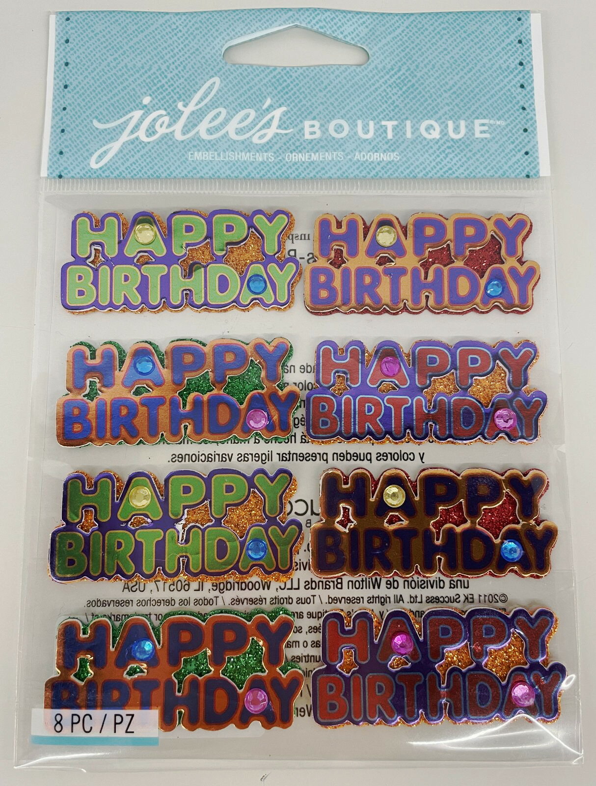 Soiree եȻshop㤨֡American Crafts /EK Success Jolee's boutique 3Dƥå 50-21152 Happy Birthday 8P(4185944פβǤʤ200ߤˤʤޤ