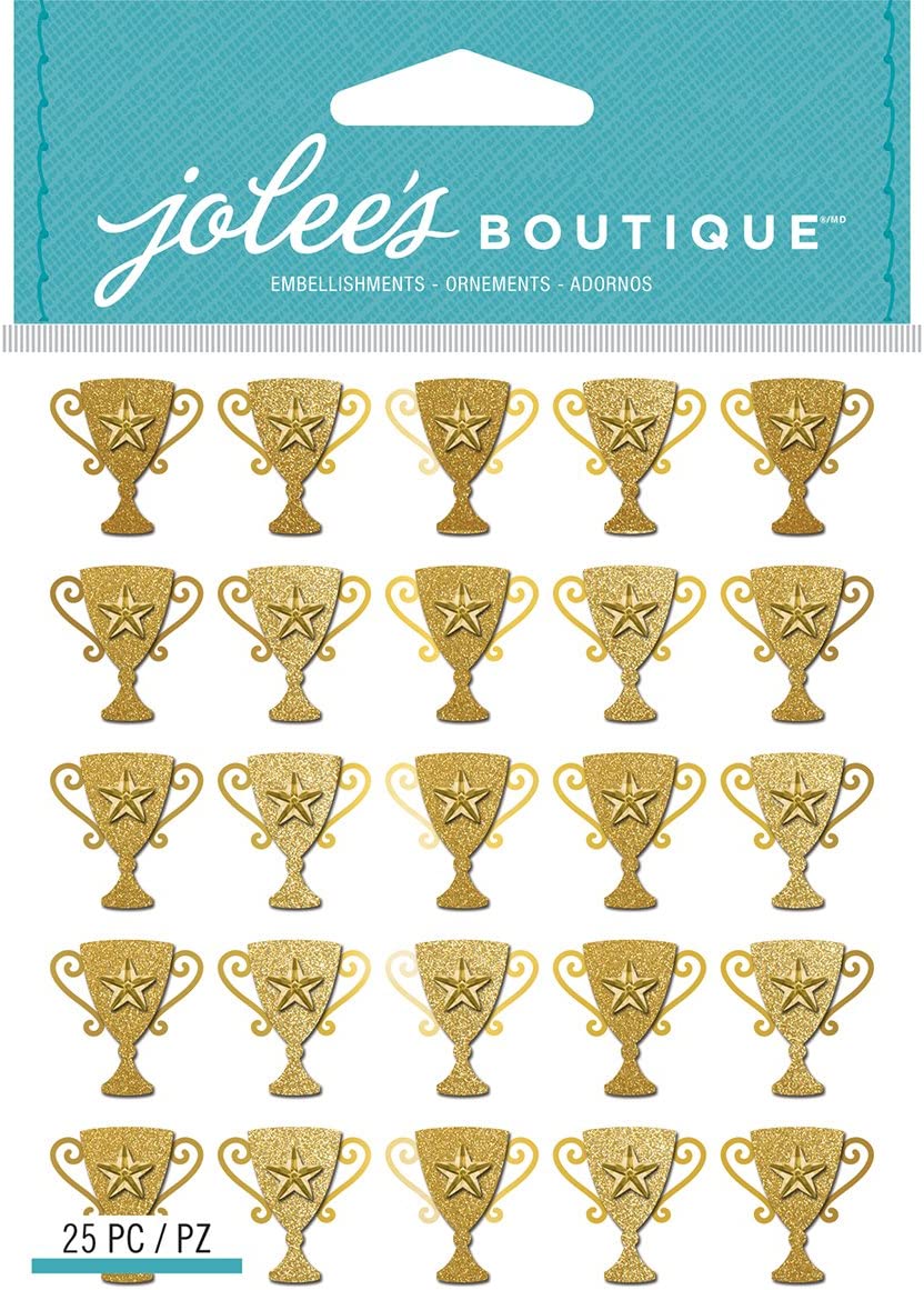 yAmerican Crafts /EK Successz Jolee's boutique 3DXebJ[ 50-21959 Gold Glitter Trophy 25P(4185949)