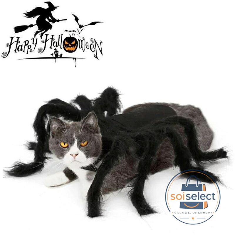 ハロウィン 犬服 猫服 ペット 服 ハロウィン 仮装 クモ服 ペットグッズ ドッグウエア 小型犬 ペット用 犬用 コスプレ ポンポン ネコ ドッグ