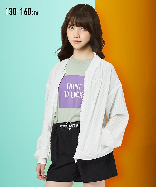 【2月19日11時～20日11時までのタイムSALE】【アウトレット】シアーギンガムブルゾン（女の子　子供服・ジュニア服）のサムネイル