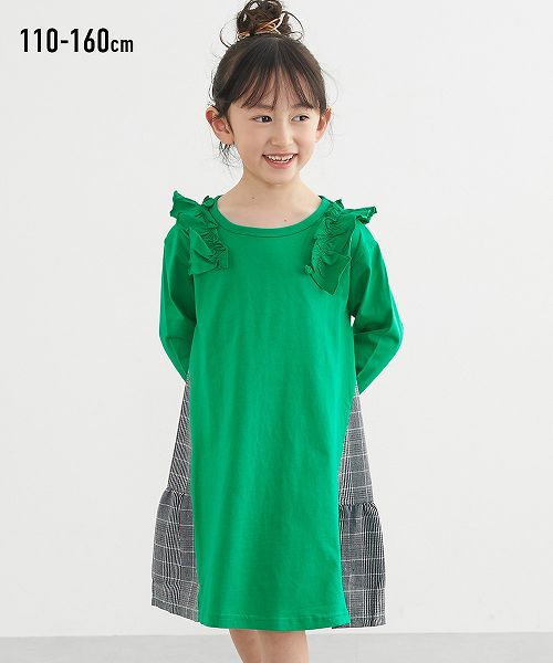 ＼1周年セール！14日11時〜25日10時59分／【アウトレット】 チェック柄 がおしゃれで可愛い♪ 切替 ワンピース nissen (h)のサムネイル