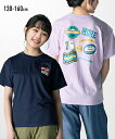 \GW4・5・6日限定!キッズセール/【アウトレット】 ビッグシルエットワッペンプリント半袖Tシャツ (女の子) nissen (h)