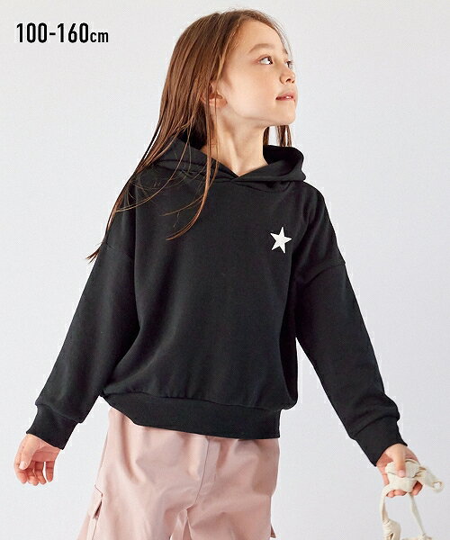 【新着 追加SALE】ビッグシルエット星柄スウェットパーカー（男の子 女の子 子供服) nissen (kp)のサムネイル