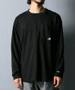 【アウトレット】Champion メッシュ ポケット付き長袖Tシャツ (速乾 UVカット はっ水)/チャンピオン nissen (h)