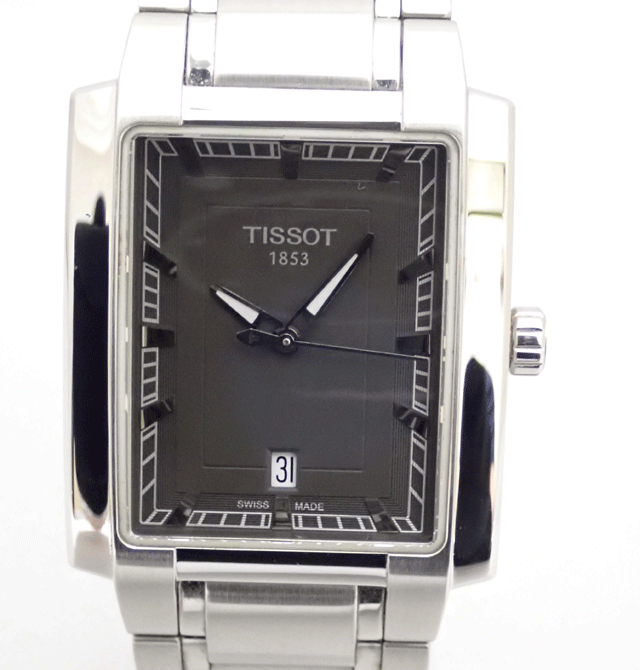 ティソTISSOT T-トレンド TXL T061510A SS メンズ 黒 腕時計 QZ 中古美品【中古】【ティソ】【T061510A】