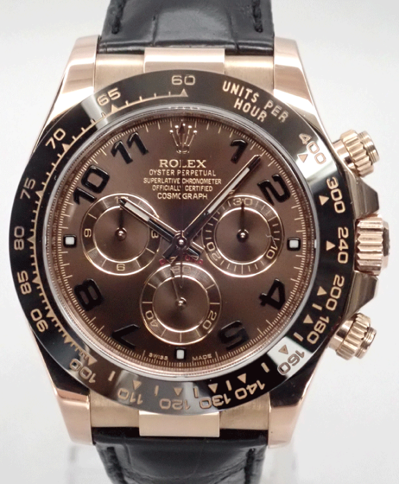 ROLEX ロレックス デイトナ 116515LN チョコレートブラウン K18PG 革ベルト ランダム番 メンズ 腕時計 中古美品【中古】【ロレックス】【デイトナ】【116515LN】