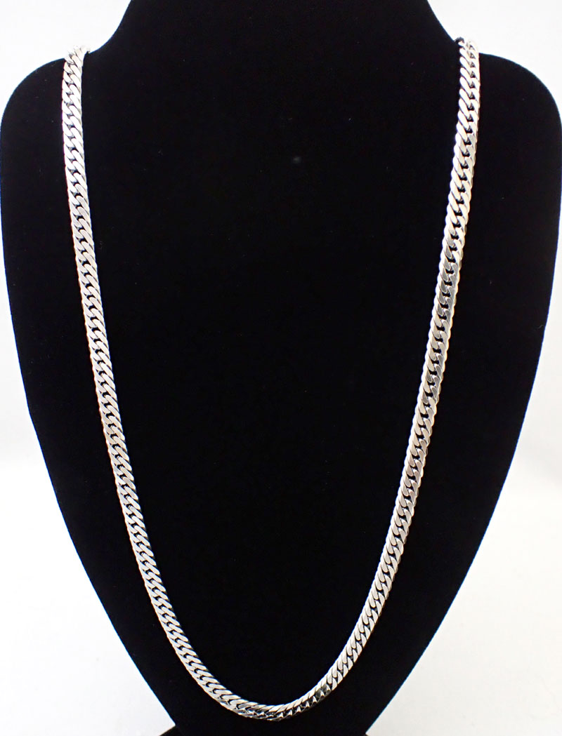 PT850 喜平/キヘイ ネックレス 6面ダブル 50.1g 【中古】【喜平】【キヘイ】【プラチナ】【PT850】【ネックレス】【6面】【ダブル】【52cm】