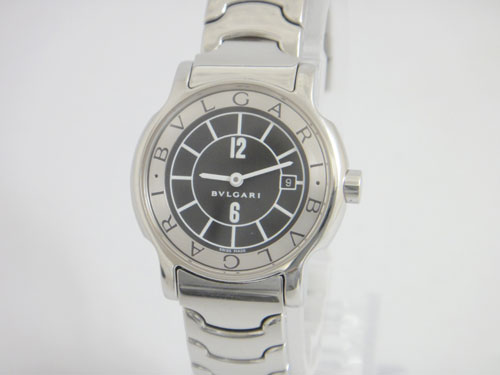 BVLGARI ブルガリ ソロテンポ SS QZ 黒 ST29BSSD レディース 腕時計　【中古品 ...