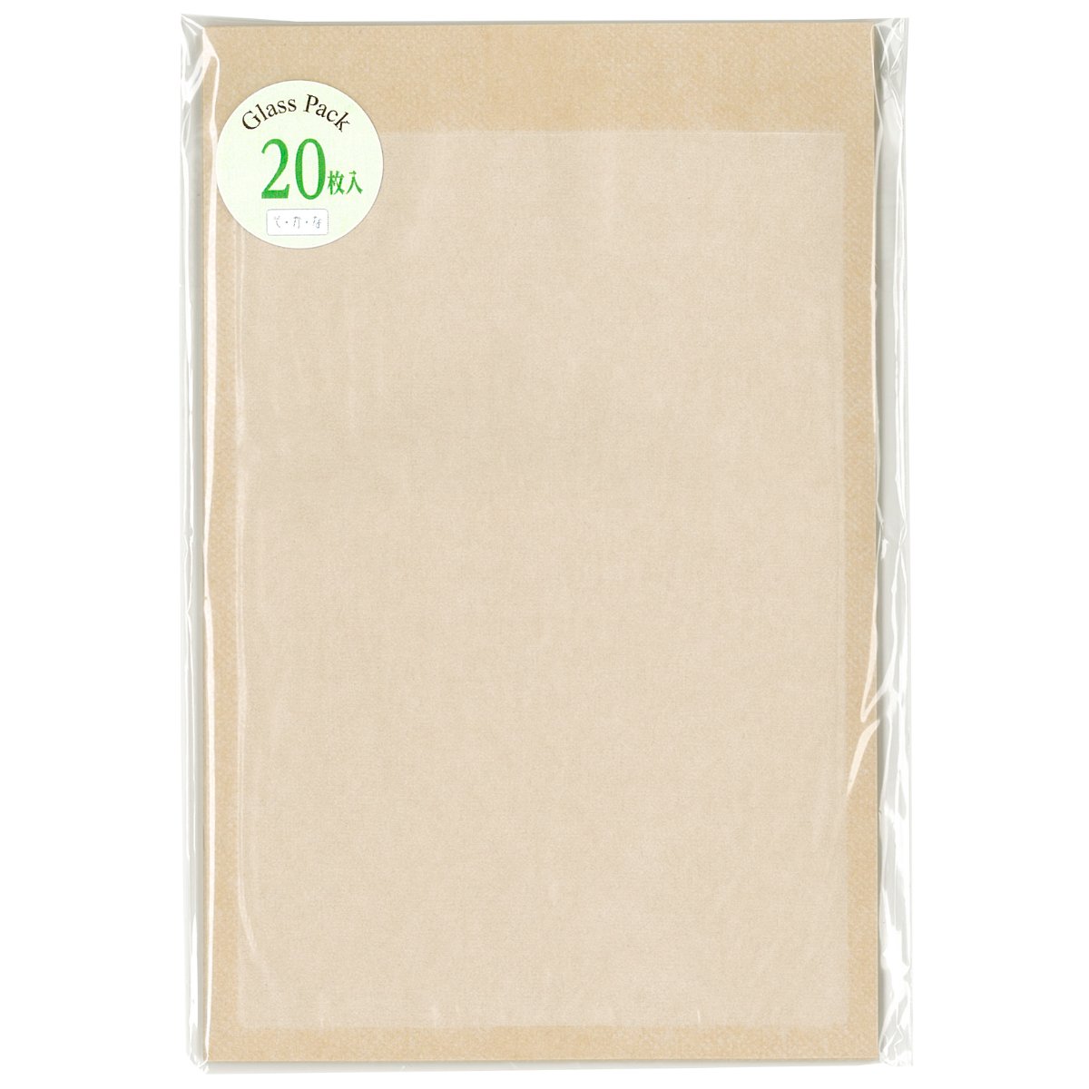 グラスパック｜ポストカード｜グラシン紙/クラフト紙｜茶無地｜おすそわけ袋 半透明 透ける紙袋 平袋 ..