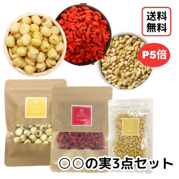 \ポイント5倍/【○○の実セット！クコの実/蓮の実/松の実】クコシ/ゴジベリー/ハスの実/和漢食材/健康茶/クコ茶