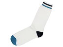 DEMOCRATIQUE SOCKS - RELAX TWO STRIPE zCg/lCr[/Gh [fNeBbN \bNX Y N[ C C Broken White/Navy/Emerald]