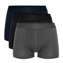 Resterods - Boxer Trunk Bamboo 3-pack (Short Leg) ネイビー/スレートグレー/ブラック レステロッズ メンズ トランク ショートレッグ ボクサーパンツ バンブー 3枚入セット