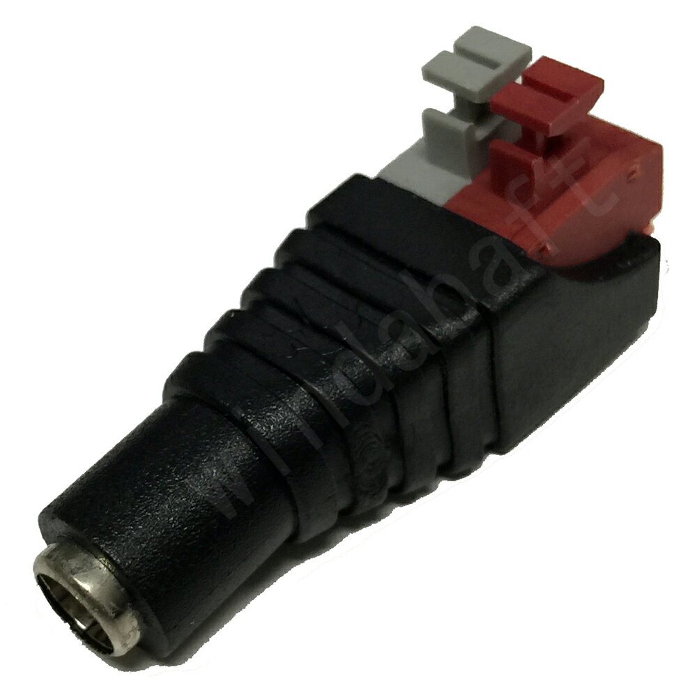 3個セット DCメス 端子台 DC5.5/2.1 DCジャック メス 2P端子台 簡単押しボタン式 2P端子台変換アダプタ バルク品　DCメス-2P端子台 プッシュ式DCジャック端子台 メール便配送可