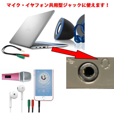 3.5mm 4極 イヤホン マイク 分岐ケーブル CTIA方式 3.5mm4極(オス)-3.5mmイヤフォン(メス) 3.5mmマイク(メス) テレワーク WEB会議 スマホ用イヤフォンをPCに接続できる 変換ケーブル ウェブ会議 スピーカー