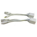 IPカメラ LANコネクター 監視カメラ 防犯カメラをLANケーブル1本(Cat5e以上)で接続 延長可能! 映像・電源 をLAN1本で延長可能 オスͨ...