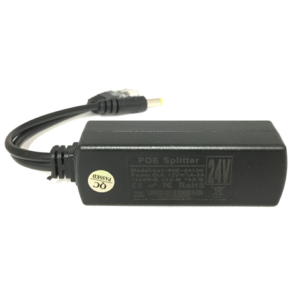 PoE���б� IP����� ��24V��PoE������ PoE ���ץ�å��� LAN�����֥�� ����100m��������ǽ�� ����24V ����12V 1A Ĺ��Υ��Ĺ�Ǥ��Ű��߲��ˤ��������­��24V���Ťǲ�ò�ǽ ���ȥ����ʳ���12V����ʾ����ϵ���ˤˤ���Ų�ǽ �᡼����������