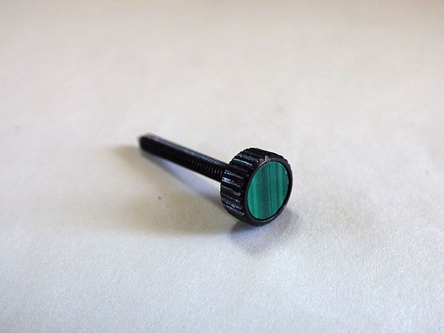 #10203 マラカイト 黒ネジ(スクリューのみ) Adjuster Screw with GEM STONE for Wittner 902/904シリーズ