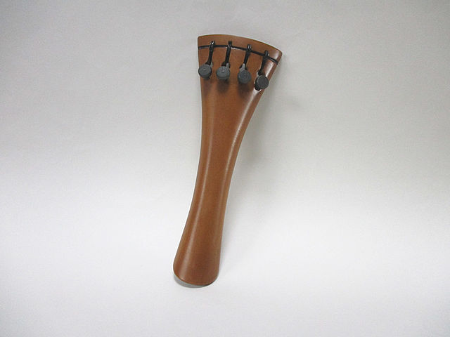 フレンチ型 アジャスター内蔵式 ビオラ用テールピース ボックスウッド Viola Adjuster-Tailpiece Boxwood French