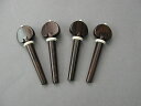 ハート型/ホワイト ローズウッド材 バイオリン ペグ Violin Rosewood Peg set Heart/White ring & pin