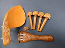 Violin Fitting Set Boxwood 彫刻 #5