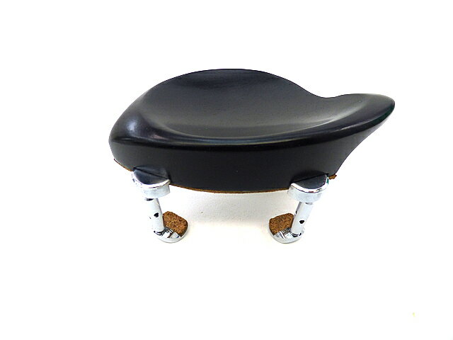 CHINREST バイオリン用あごあて Hill Chrome Bracket インド産最高級エボニー材使用。 Bracket取付け済み。