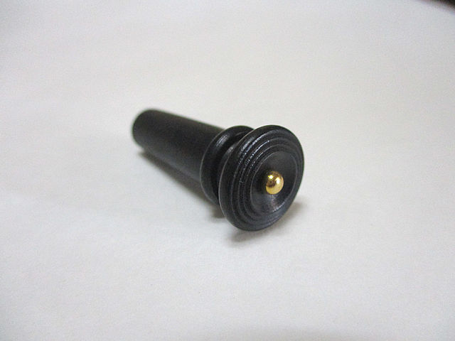 バイオリン エンドピン Violin Endpin Ebony Flat Gold-pin 3G