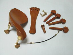 Boxwood Gold Bracket / Gold ring & fret Pentacle Violin Fitting set #04 バイオリン フィッティングセット ボックスウッド材