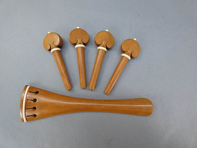 Cello Fitting set BoxwoodWhite Model French Tailpiece