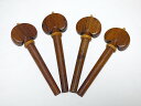 ハート型/ブラウン ピン&リング ローズウッド チェロペグ セット Cello Peg set Rosewood Heart/Brown Pin & Ring