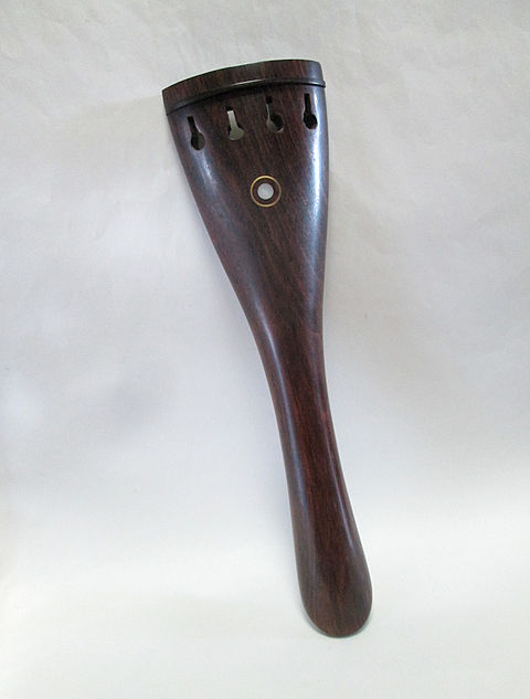 高級インド産　ローズウッド チェロ　テールピース 　Cello　　Tailpiece Indian　Selected　Rosewoood ローズウッド材はワシントン条約の対象木材となりましたが、当店販売のローズウッド材商品はすべて正式な許可を経て輸入しており、ご使用・所持携帯等に問題ございません 。