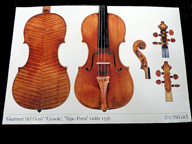 Guarneri ‘del Ges&ugrave;’ ‘Cessole’ ‘Teja-Ferni’ violin 1736 (バイオリン ポスター)