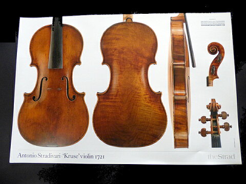 Kruse’ Stradivari violin 1721(バイオリン ポスター)