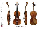 Giuseppe Guarneri del Gesu violin 1742 約　68cm　X　98cm クレモナ　バイオリン博物館　Version *裏面に当楽器の詳細なデータ、graduation map,parts等が掲載。