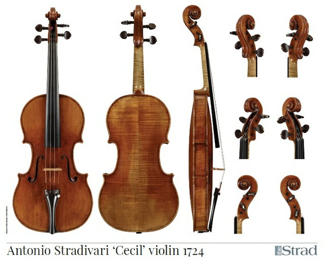 Antonio Stradivari ‘Cecil’ violin 1724 (バイオリン ポスター)