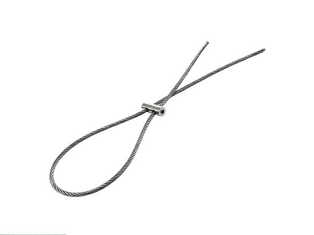 Herdim Steel-Rope Loop for Bass, Thickness 3.2 mm Stainless steel, locking mechanism with hex key 2.5