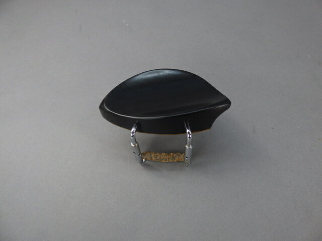 English/Regular chrome Bracket Violin Chinrest Ebony バイオリンあご当 エボニー